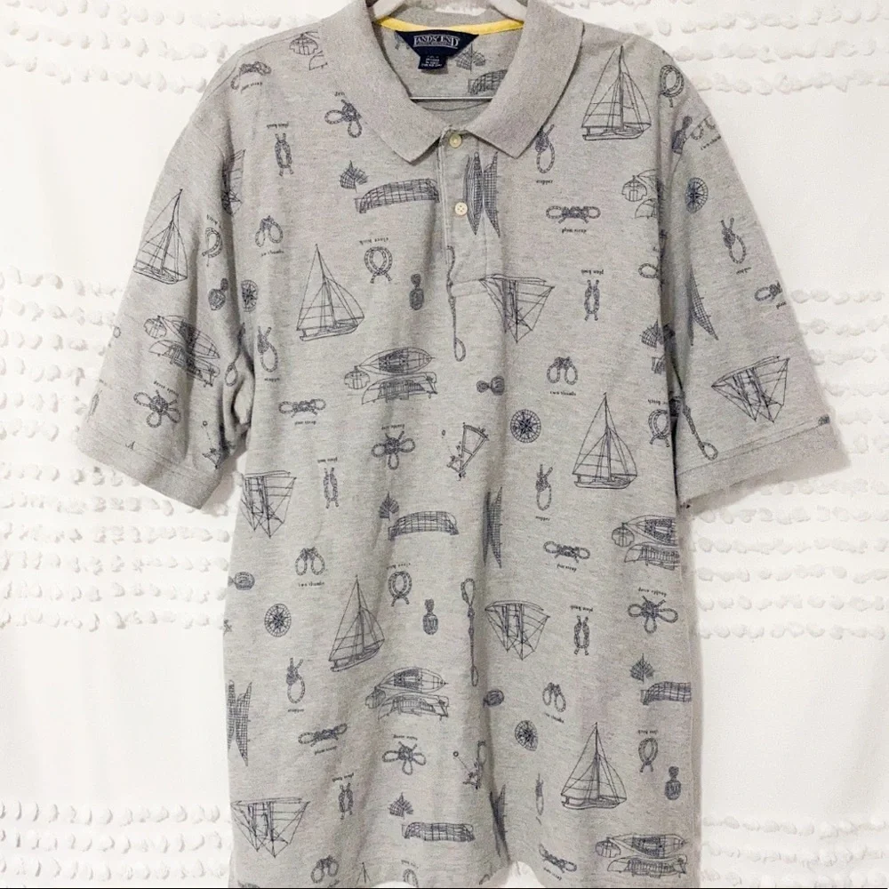 Lands End sailboat polo shirt extra large xl